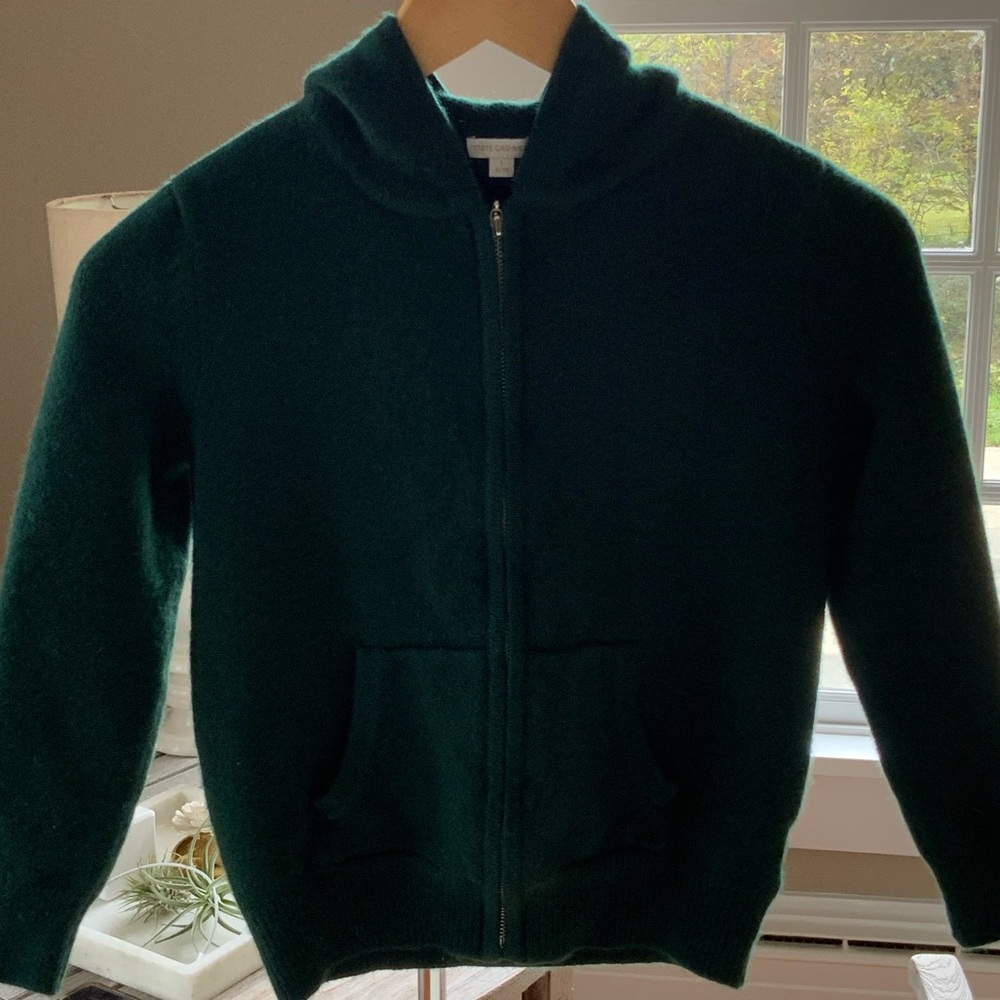 Cashmere Forest Green Kids Hooded Sweater for ALL Ocassions!